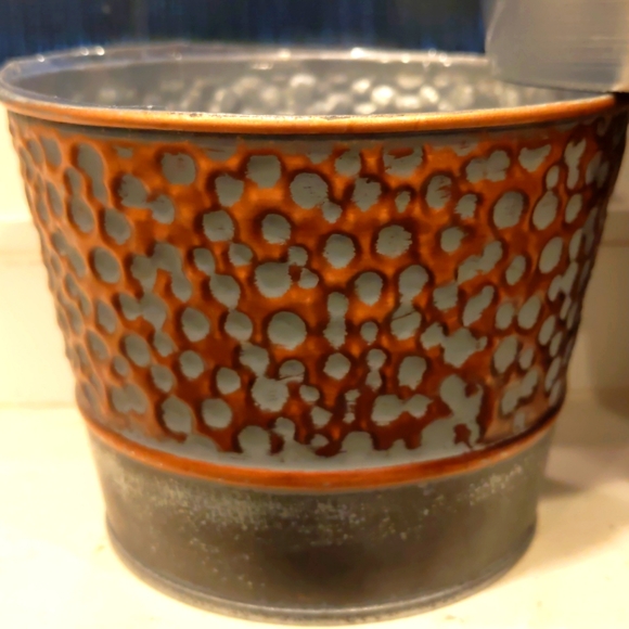 *BOGO* 3 Silver Copper Metal planters plant pots nwot - Picture 3 of 4